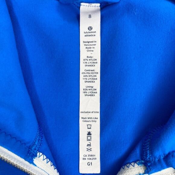 Lululemon Daily Yoga Jacket Beaming Blue size 8 - Picture 10 of 14